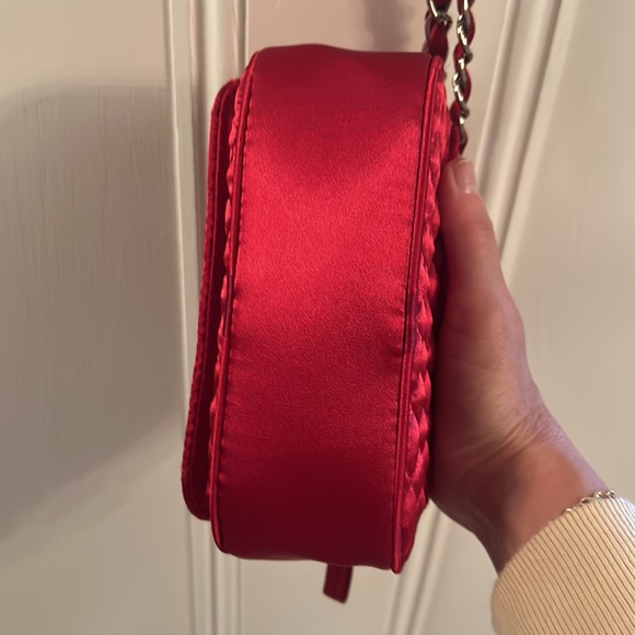 NWT satin mini crossbody in rich ruby red! - Picture 9 of 11